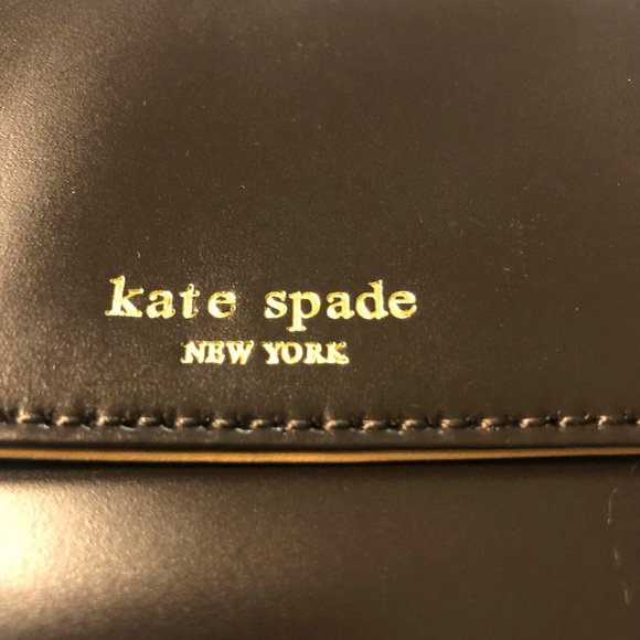 Authentic NWT KATE SPADE Black Leather Lisa Greenwich Avenue Trifold Wallet - Picture 2 of 11